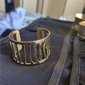 Rustic Cuff Gold Bracelet